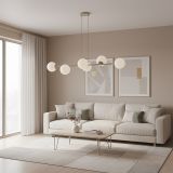 mini: Lampa wisząca MAGNUS nowoczesna beżowa E14 10W LED (4)