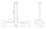 mini: Lampa wisząca MAGNUS nowoczesna beżowa E14 10W LED (7)