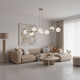 mini: Lampa wisząca MAGNUS nowoczesna beżowa E14 10W LED (5)