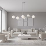 mini: Lampa wisząca MAGNUS nowoczesna szara E14 10W LED (7)