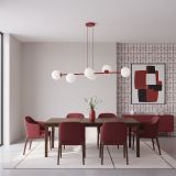 mini: Lampa wisząca MAGNUS nowoczesna burgundowa E14 10W LED (7)