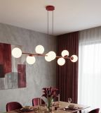 mini: Lampa wisząca MAGNUS nowoczesna burgundowa E14 10W LED (2)