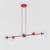 mini: Lampa wisząca MAGNUS nowoczesna burgundowa E14 10W LED (1)