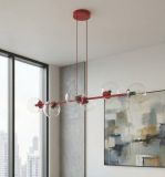 mini: Lampa wisząca MAGNUS nowoczesna burgundowa E14 10W LED (3)