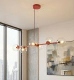 mini: Lampa wisząca MAGNUS nowoczesna burgundowa E14 10W LED (4)