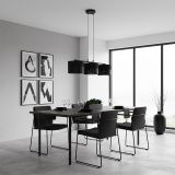 mini: Lampa wisząca KARBON nowoczesna czarna E27 15W LED (4)