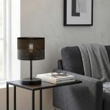 mini: Lampka biurkowa KARBON nowoczesna czarna E27 15W LED (4)