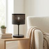 mini: Lampka biurkowa KARBON nowoczesna czarna E27 15W LED (5)