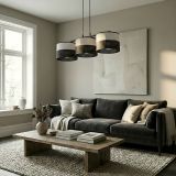 mini: Lampa wisząca KARBON nowoczesna szara E27 15W LED (2)