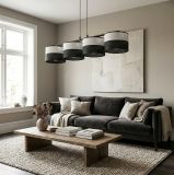 mini: Lampa wisząca KARBON nowoczesna czarna E27 15W LED (2)