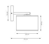 mini: Kinkiet KARBON nowoczesny czarny E27 15W LED (5)