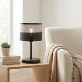 mini: Lampka biurkowa KARBON nowoczesna czarna E27 15W LED (5)