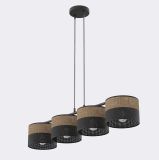 mini: Lampa wisząca KARBON nowoczesna czarna E27 15W LED (1)