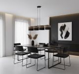 mini: Lampa wisząca KARBON nowoczesna czarna E27 15W LED (6)