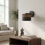 mini: Kinkiet KARBON nowoczesny czarny E27 15W LED (3)