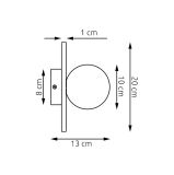 mini: Kinkiet CALMA minimalistyczny beżowy G9 8W LED (7)