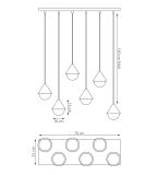 mini: Lampa wisząca GIRO nowoczesna czarna G9 8W LED (6)