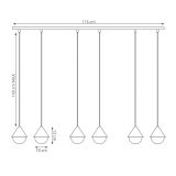 mini: Lampa wisząca GIRO nowoczesna czarna G9 8W LED (7)