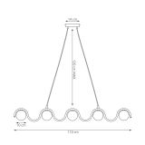 mini: Lampa wisząca SINUS nowoczesna beżowa G9 8W LED (8)