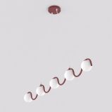 mini: Lampa wisząca SINUS nowoczesna burgundowa G9 8W LED (1)