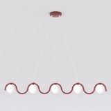 mini: Lampa wisząca SINUS nowoczesna burgundowa G9 8W LED (2)