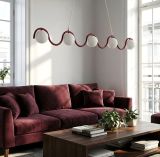 mini: Lampa wisząca SINUS nowoczesna burgundowa G9 8W LED (3)