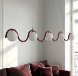 mini: Lampa wisząca SINUS nowoczesna burgundowa G9 8W LED (4)