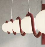 mini: Lampa wisząca SINUS nowoczesna burgundowa G9 8W LED (7)