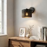 mini: Kinkiet LUX nowoczesny czarny E27 15W LED (3)