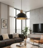 mini: Lampa wisząca KAKI nowoczesna czarna E27 15W LED (6)