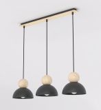 mini: Lampa wisząca KAKI nowoczesna czarna E27 15W LED (2)