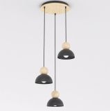 mini: Lampa wisząca KAKI nowoczesna czarna E27 15W LED (1)