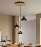 mini: Lampa wisząca KAKI nowoczesna czarna E27 15W LED (4)