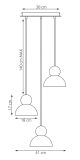 mini: Lampa wisząca KAKI nowoczesna czarna E27 15W LED (7)