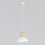 mini: Lampa wisząca KAKI nowoczesna biała E27 15W LED (1)