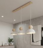 mini: Lampa wisząca KAKI 3 nowoczesna biała E27 15W LED (4)