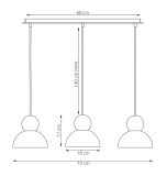 mini: Lampa wisząca KAKI 3 nowoczesna biała E27 15W LED (7)