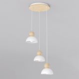 mini: Lampa wisząca KAKI nowoczesna biała E27 15W LED (2)