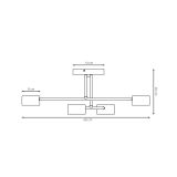mini: Lampa sufitowa HALO nowoczesna burgundowa GX53 10W LED (2)