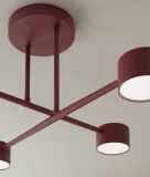 mini: Lampa sufitowa HALO nowoczesna burgundowa GX53 10W LED (7)