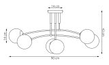 mini: Lampa sufitowa PREGOS nowoczesna beżowa E14 10W LED (8)
