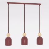 mini: Lampa wisząca MESI nowoczesna burgundowa GU10 8W LED (2)