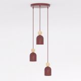 mini: Lampa wisząca MESI nowoczesna burgundowa GU10 8W LED (2)