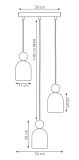 mini: Lampa wisząca MESI nowoczesna burgundowa GU10 8W LED (7)