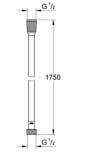 Wąż Prysznicowy Silverflex 1,75m Hard Graphite 28388A01 Grohe