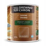 Zestaw Pokost Lniany Olej Impregnujący Bezbarwny Półmat 0.75L Drewnochron + Pędzel Włoski 70 mm GRATIS