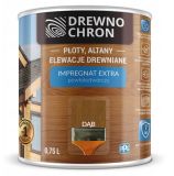 Zestaw Impregnat Extra Powłokotwórczy Dąb 0,75L Drewnochron + Pędzel Włoski 70 mm GRATIS