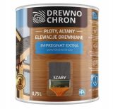 Zestaw Impregnat Extra Powłokotwórczy Szary 0,75L Drewnochron + Pędzel Włoski 70 mm GRATIS
