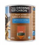 Zestaw Impregnat Extra Powłokotwórczy Cedr 0,75L Drewnochron + Pędzel Włoski 70 mm GRATIS