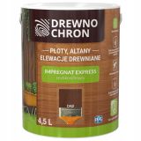 Zestaw Impregnat Express Ogród Dąb 4.5L Drewnochron + Pędzel Włoski 70 mm GRATIS